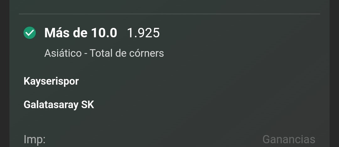 ThiPamBets's tweet photo. 4/4✅️ Turquia (🇹🇷) corners 
@1.72✅️
@1.925✅️
@2.10✅️
@2.00✅️

#PicksPremium #verificado @blogabet #TipsterPage https://t.co/9Wemhro7yD