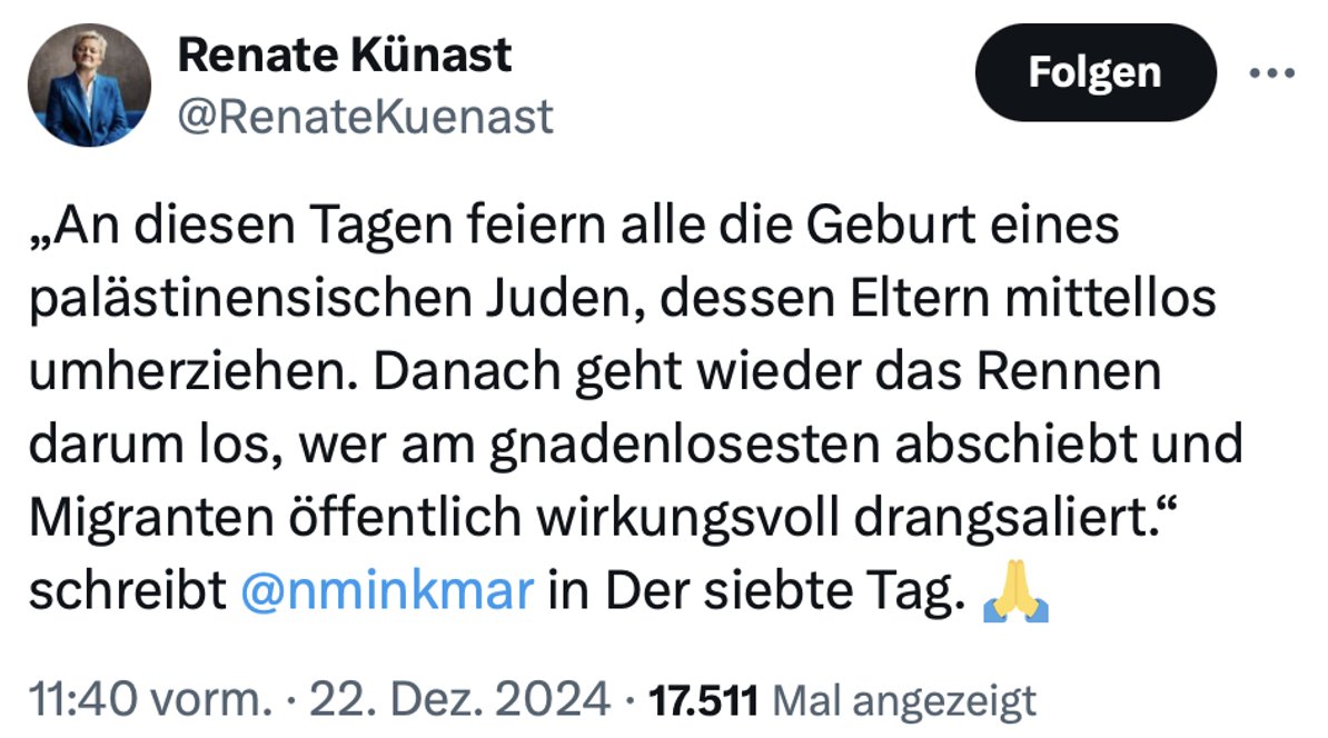 mz_storymakers's tweet photo. Das sind #FakeNews!

1. Maria und Josef von Nazareth waren Juden und Bürger der römischen Provinz Judäa im heutigen Israel. 
2. Maria und Josef von Nazareth zogen nicht mittellos umher und waren keine Migranten.  
3. Maria und Josef von Nazareth mussten wegen einer Volkszählung nach Bethlehem reisen. 
4. Maria und Josef von Nazareth gingen nach der Geburt ihres Kindes Jesus nach Nazareth zurück.
5. Jesus von Nazareth war Jude und Bürger der römischen Provinz Judäa.  

Quelle: Die Bibel #Weihnachten #Bildungsproblem