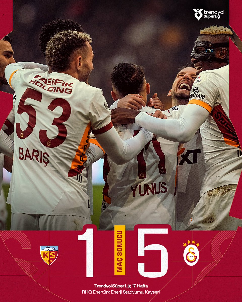 Muhteşem oyun muhteşem galibıyet tebrik ediyorum
 Galatasarayım   #KAYvGS
Kayserispor - Galatasaray
