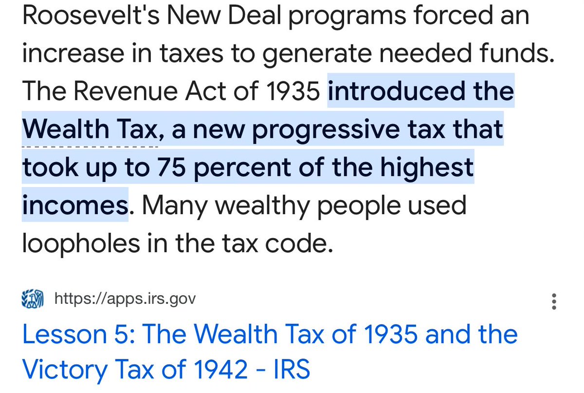 Sehr geehrter Herr Abg. <a href="/CPramhofer/">Christoph Pramhofer</a> !

Roosevelts New Deal, der Amerika bekanntlich aus der Great Depression gebracht hat, beinhaltete neue bzw. höhere #Reichensteuern!

Bspw.: Revenue Act 1935 mit Spitzensteuersatz von bis zu 75%