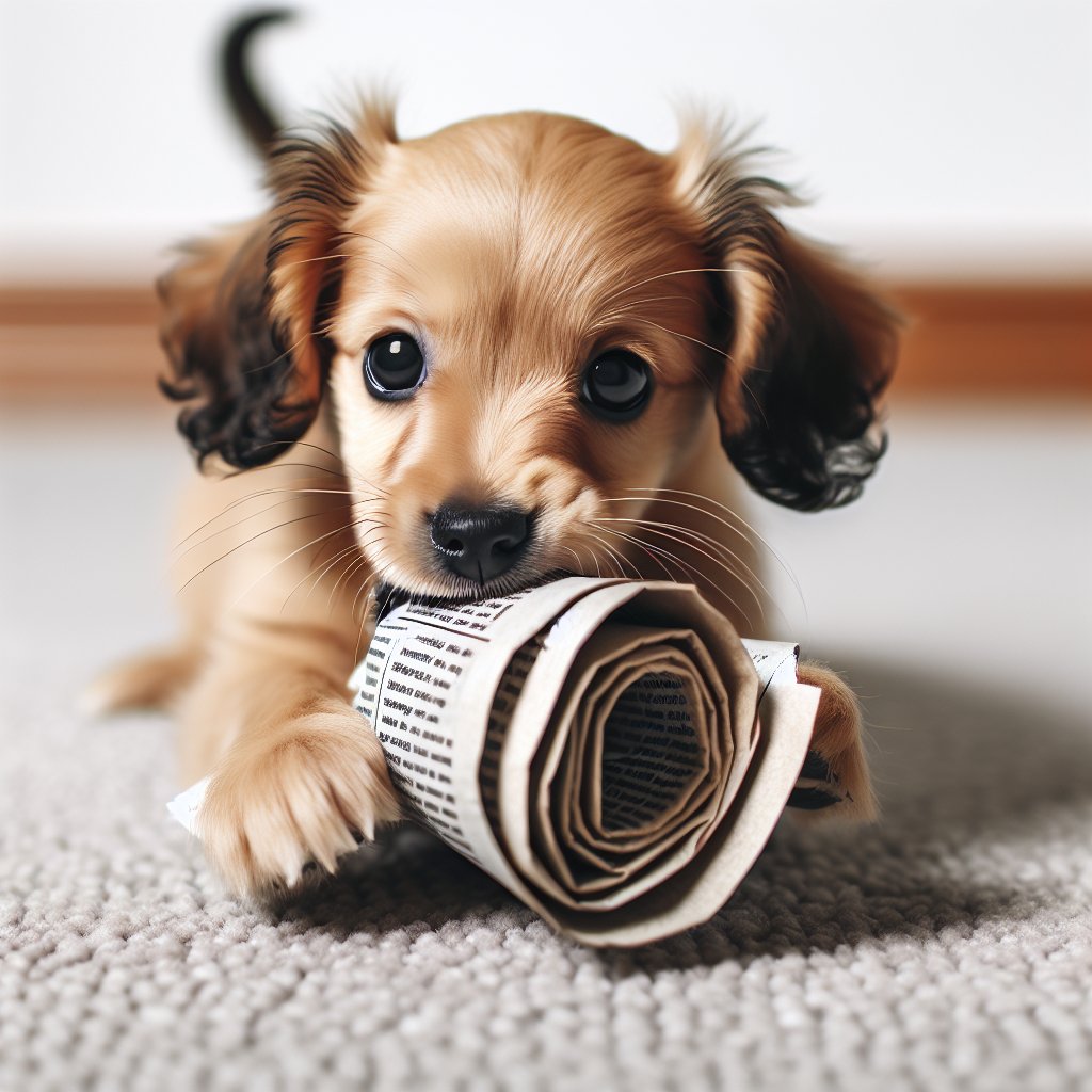 I asked for a puppy with a joint.  I guess Dall-e thinks that is just paper rolled up lol