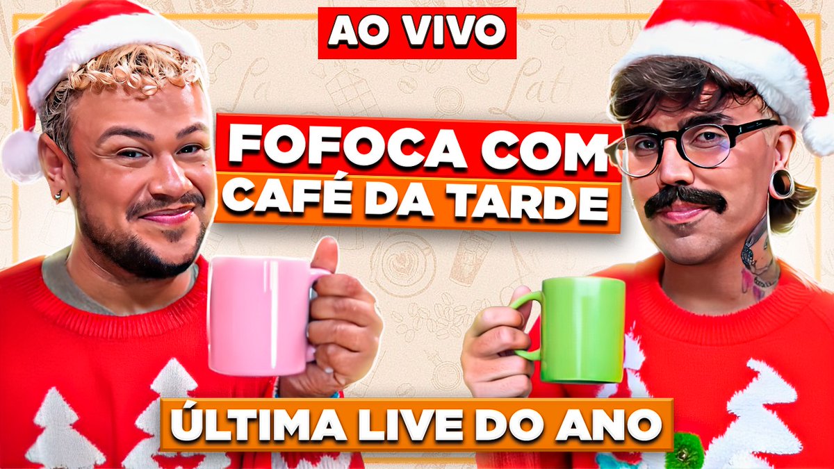 DivaDepressao's tweet photo. HOJE ÀS 16h30 teremos a ÚLTIMA LIVE DE FOFOCA COM CAFÉ DA TARDE do ano!!! Bora assar o bólos, passar o cafézinho e preparar os pões pra fofocar com a gente?!
https://t.co/sAgpxcRAnt https://t.co/dXjWJISRRH