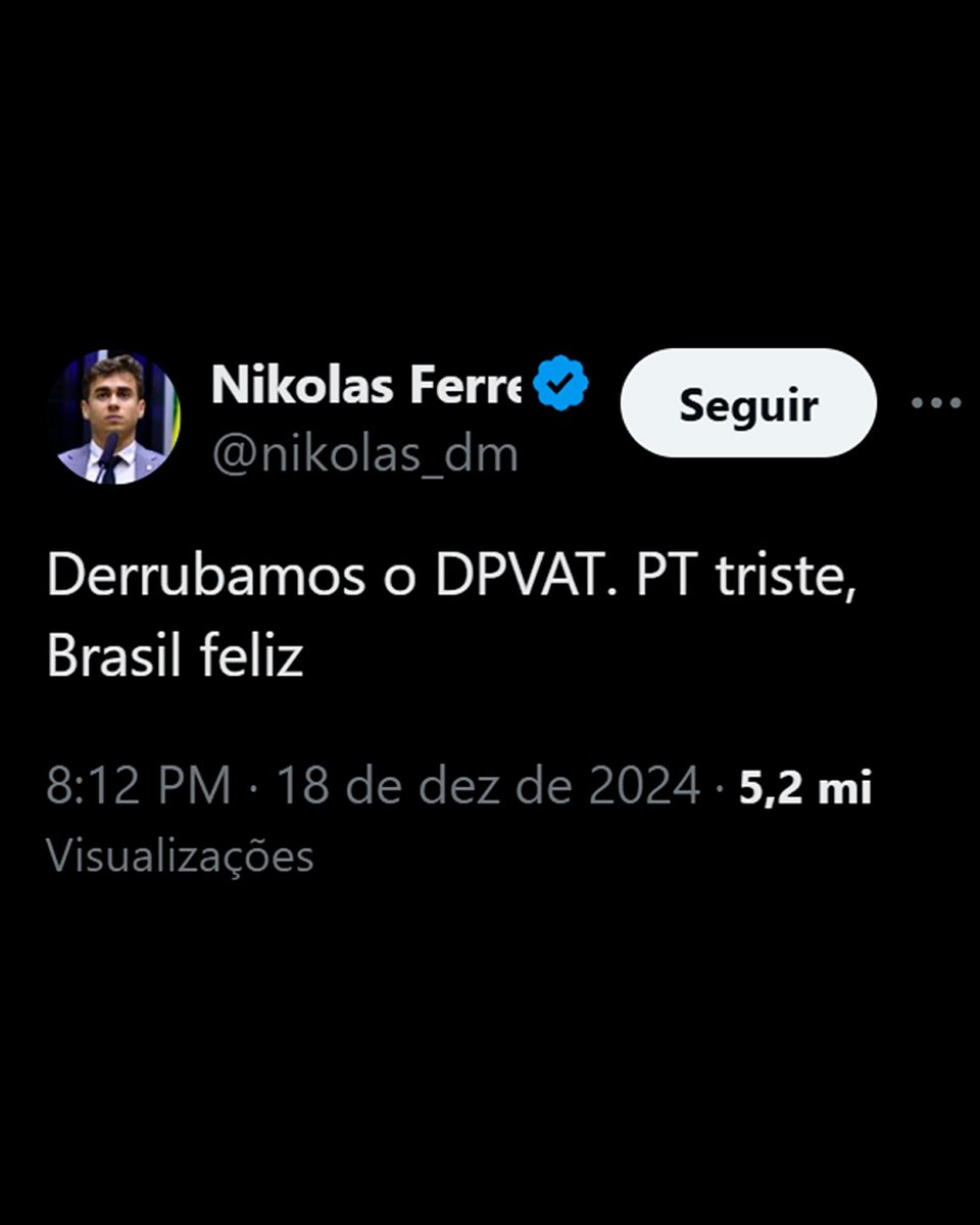o_jurunense's tweet photo. O DPVAT era um seguro pago anualmente por proprietários de veículos e tinha recursos destinados a indenizar vítimas de acidentes de trânsito. Com a extinção, os pagamentos serão descontinuados.
Eleitores da extrema-direita, os políticos que vocês elegem cagam p/ vcs e para todos. https://t.co/VUGObXty58