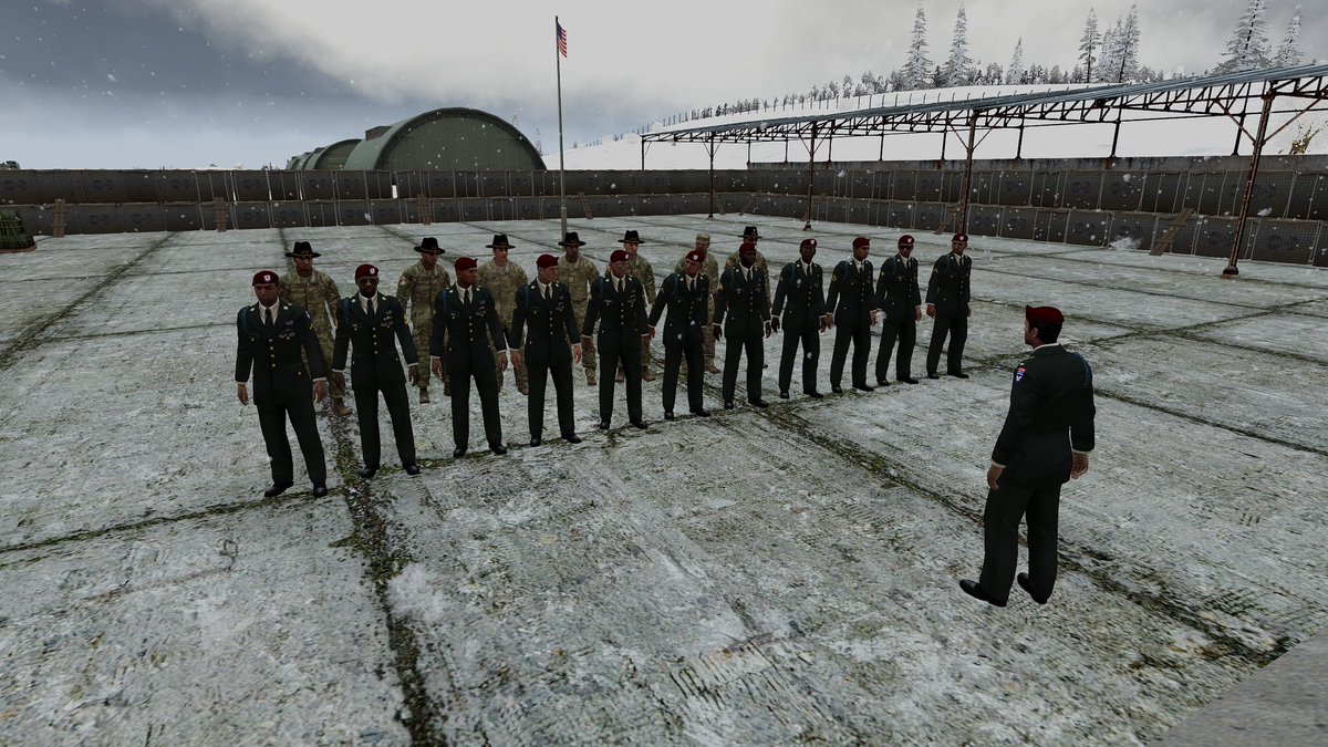 25thIDRealism's tweet photo. ⚡️RANGERS LEAD THE WAY ⚡️
This Saturday, seven Raiders joined the Arctic Angels in a tough and difficult 5 hours of Ranger School.

Completing this course is a huge milestone for the soldiers that took part in it, who are now Ranger tabbed.

#arma3 #arma3milsim @ArmaPlatform https://t.co/U4jYZplKZB