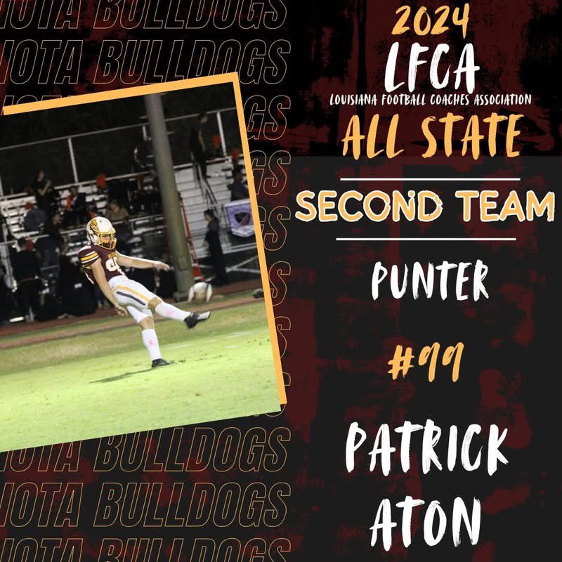 IotaBulldogs (@iotabulldogs) on Twitter photo Congratulations to these Bulldogs on their selection to the LFCA All-State teams:
@jaycelantier <a href="/MasonLantz51/">Mason Lantz</a> <a href="/peyton_renfro/">Peyton Renfro</a> <a href="/PatrickAton99/">Patrick Aton</a> Congratulations to these Bulldogs on their selection to the LFCA All-State teams:
@jaycelantier <a href="/MasonLantz51/">Mason Lantz</a> <a href="/peyton_renfro/">Peyton Renfro</a> <a href="/PatrickAton99/">Patrick Aton</a>