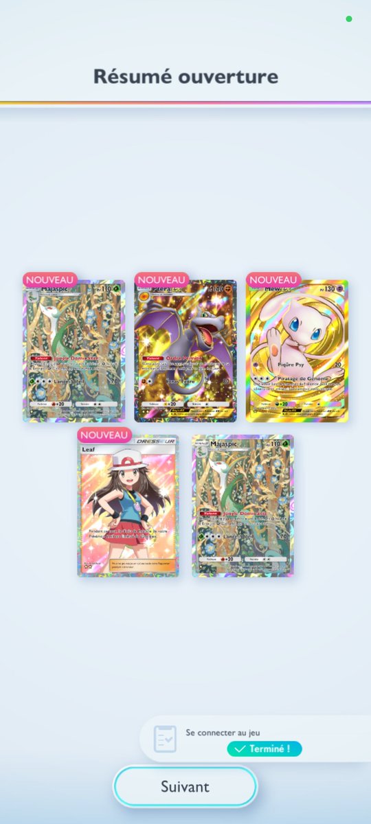 Jeanphi10738594's tweet photo. @PokemonTCGP_FR Mon pseudo (templier) 
Id: 9423-3203-5545-2315
Voilà ce que j'ai eu https://t.co/cdhMXkKx81