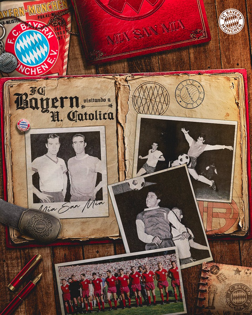 Hola <a href="/Cruzados/">Universidad Católica</a>: ¿Cómo están? 👋

Hoy los recordamos con cariño porque, tal día como hoy en 1966, nos enfrentamos con ustedes en Santiago 🇨🇱 ¿Se acuerdan?

Les deseamos lo mejor en estas fechas... por cierto: ¿Cómo va su nueva casa 🏟️?

#FCBayern #MiaSanMia