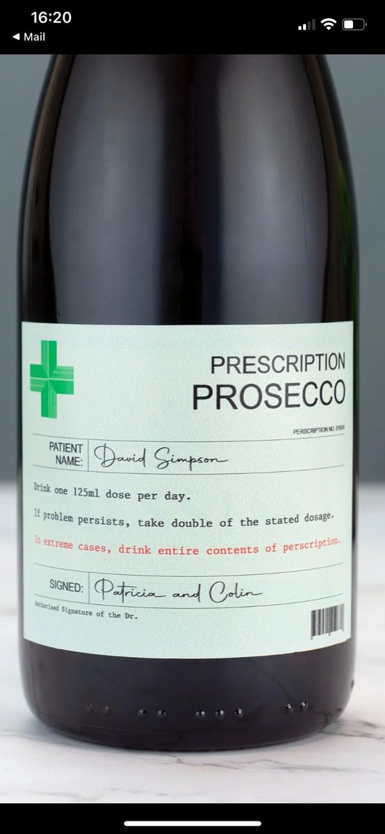 Possibly my favourite prescription!!