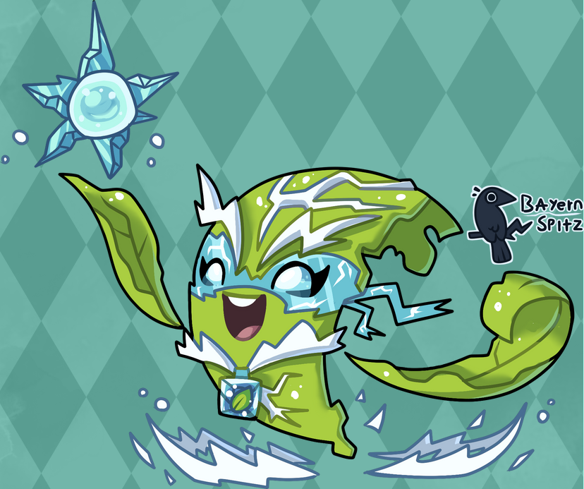 Flippy_Blossom's tweet photo. Another hero, based off Kalestorm from PvZ 3 - Pre 2021
#pvzheroes #pvz #plantsvszombies 

The cold never bothered me anyway https://t.co/WrArmTiAOf