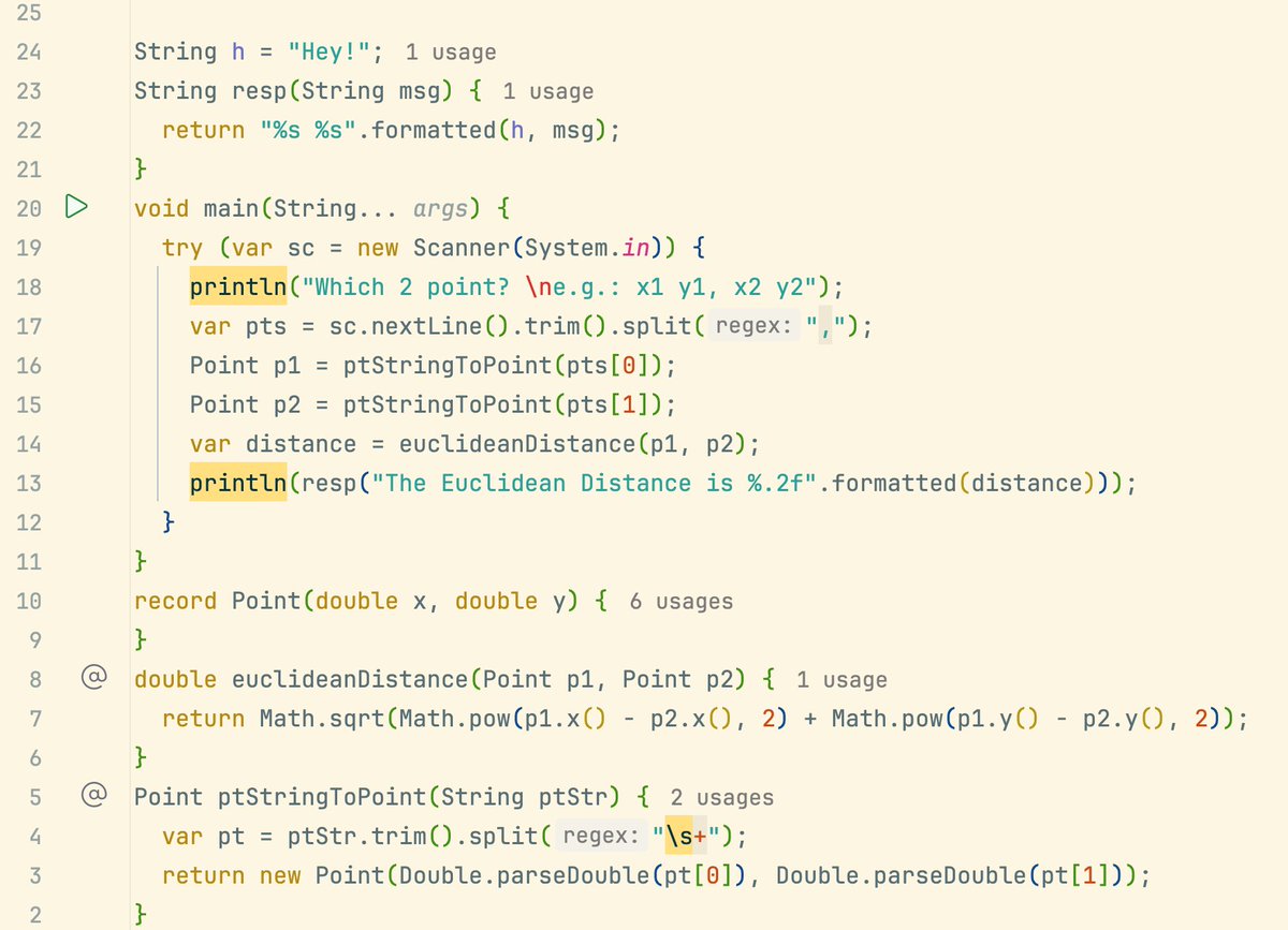 KoLoyYee's tweet image. #Java #Java23 Java lowered the bar for newcomers #computerscience
( I am sure someone smarter can make this even more concise )