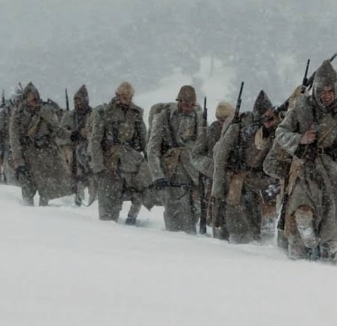 Tarihin en soğuk günü: 22 Aralık 1914 Sarıkamış Şehitlerimizi Minnet ve Rahmetle anıyoruz...