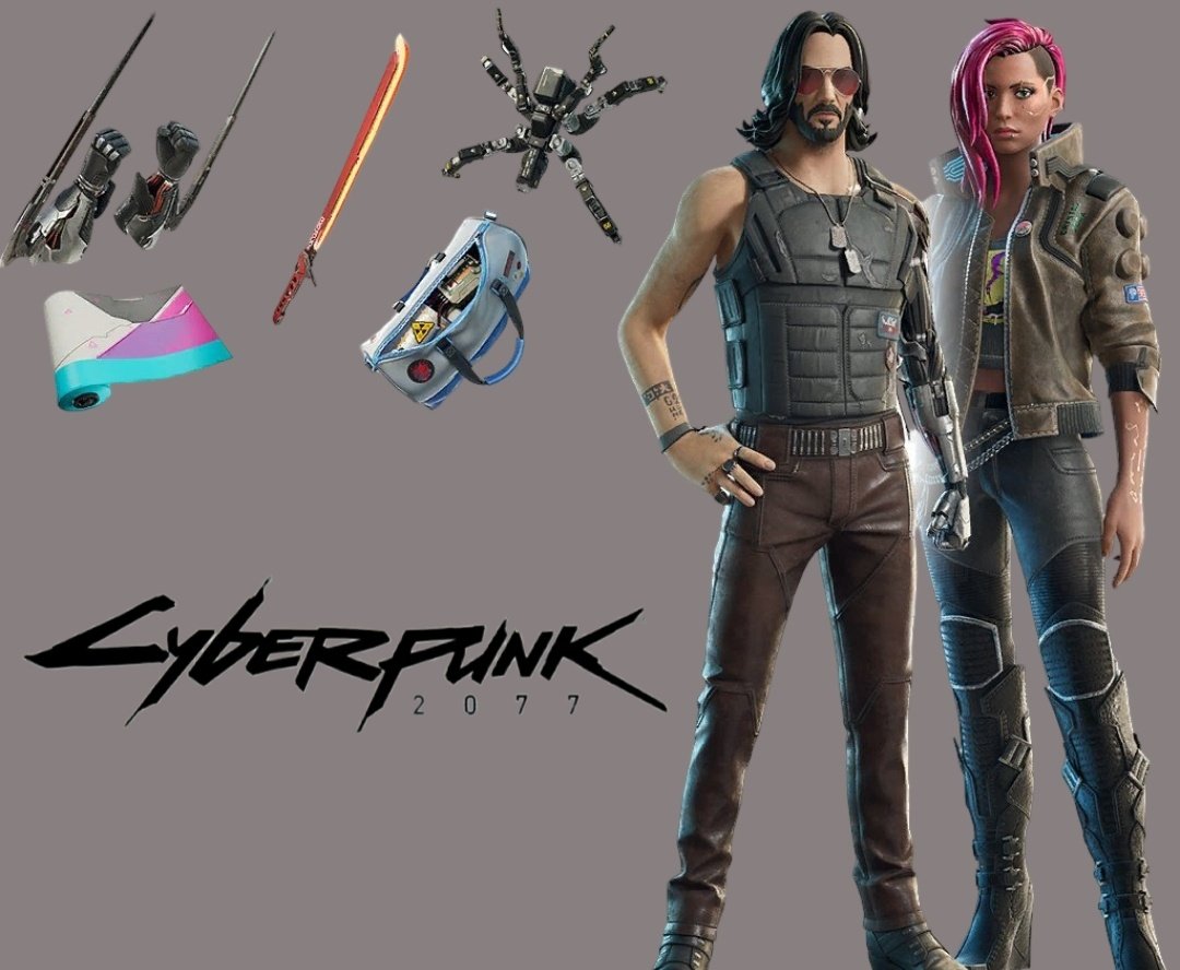 sensei_huron's tweet photo. #Disculpen la tardanza en subir esto, pero aca esta la nueva collab de Fortnite x Cyberpunk y se ve bien cool.
#Cyberpunk2077 #Fortnite #FortniteC6S1鬼Hunters #FortniteLeaks #EpicPartner #epicgames https://t.co/czIoeFBsON