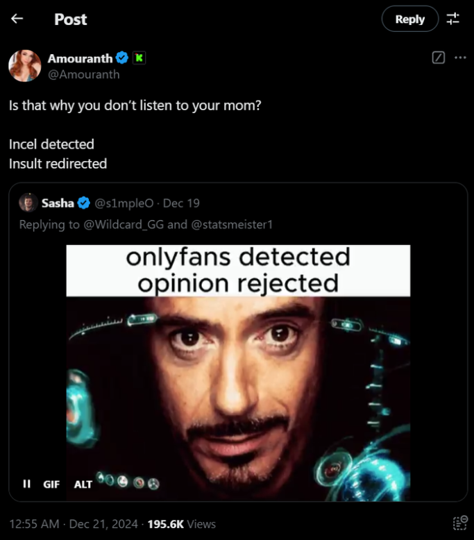 Ozzny_CS2's tweet photo. We got s1mple beefing with Amouranth to end 2024 😭 https://t.co/fNLmdvExuO