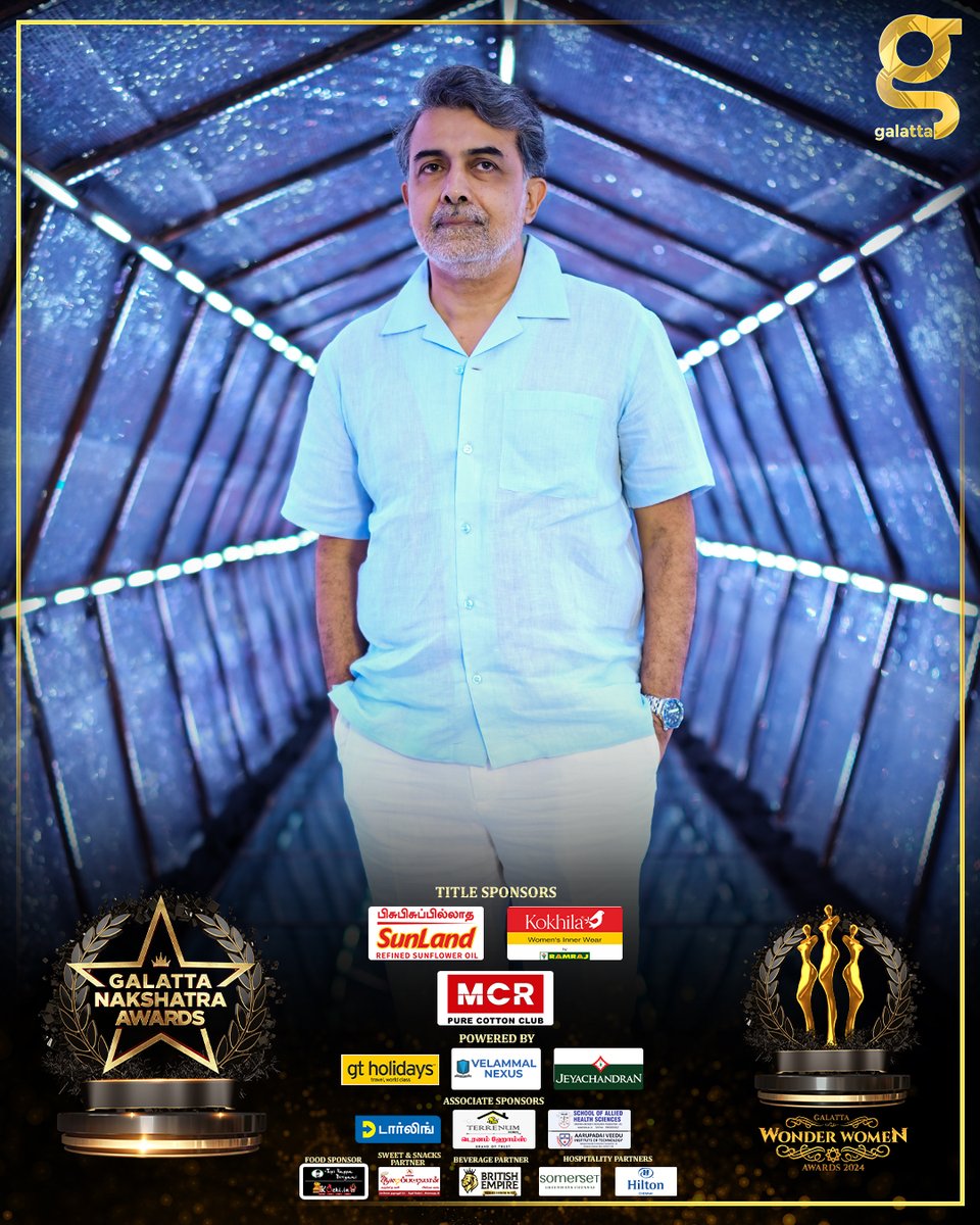 Galatta Media (@galattadotcom) on Twitter photo .<a href="/DirRajivMenon/">Rajiv Menon</a> makes his special presence at the Galatta Nakshatra and Galatta Wonder Women Awards 2024 😍
<a href="/SunlandOil/">Sunland Sunfloweroil</a> <a href="/Ramrajofficial/">Ramraj Cotton</a> <a href="/mcrshopping/">MCRShopping</a> <a href="/gtholidays_/">GT Holidays</a> <a href="/VelammalNexus/">Velammal Nexus</a> #JeyachandranTextiles <a href="/DarlingRetail/">Darling Retail</a> @terrenumhomes #AVITChennai #TopivappaBiriyani .<a href="/DirRajivMenon/">Rajiv Menon</a> makes his special presence at the Galatta Nakshatra and Galatta Wonder Women Awards 2024 😍
<a href="/SunlandOil/">Sunland Sunfloweroil</a> <a href="/Ramrajofficial/">Ramraj Cotton</a> <a href="/mcrshopping/">MCRShopping</a> <a href="/gtholidays_/">GT Holidays</a> <a href="/VelammalNexus/">Velammal Nexus</a> #JeyachandranTextiles <a href="/DarlingRetail/">Darling Retail</a> @terrenumhomes #AVITChennai #TopivappaBiriyani