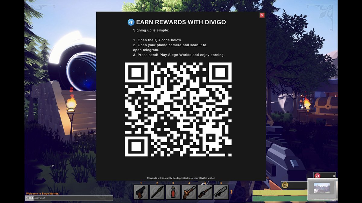 Wallet connection in Siege Worlds is super easy 💯

1️⃣ Open the game, and a QR code will pop up. Scan it with the Telegram app on your phone.

2️⃣ Press Escape &gt; Connect DiviGo to link your wallet. A Telegram prompt will appear—just hit Start to connect.

Download and Play Now ‼️