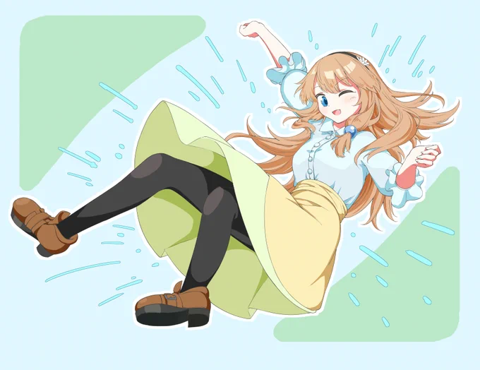 おとめぽんた()さんちの白草しずくちゃんを描かせていただきました・・・!デザインめっちゃ可愛いくてよい～!#白草しずく 