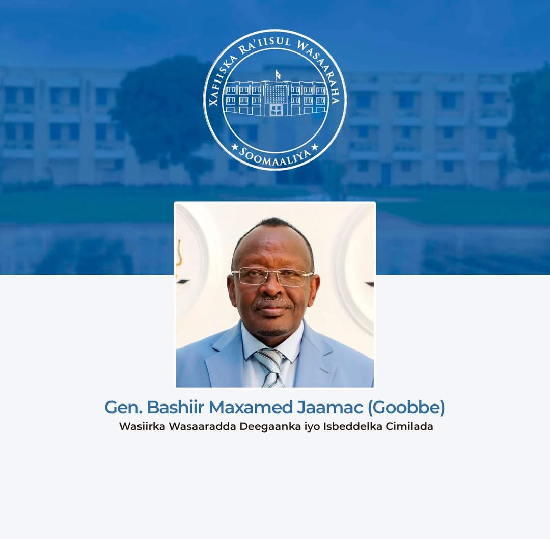 Congratulations to <a href="/BashirMJ/">Lt. Gen. Bashir Mohamed Jama</a>  on your appointment as Minister <a href="/MoECC_Somalia/">Ministry of Environment & Climate Change 🇸🇴</a>! We are confident in your leadership to tackle climate challenges and build a sustainable future. Together, let's create a greener, resilient Somalia! #ClimateAction #Somalia