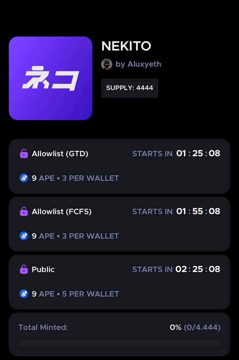 🌻 dont miss <a href="/NekitoNFT/">NEKITO</a> mint today
you‘re holding a flower evo3?
you‘re on the WL 🥳