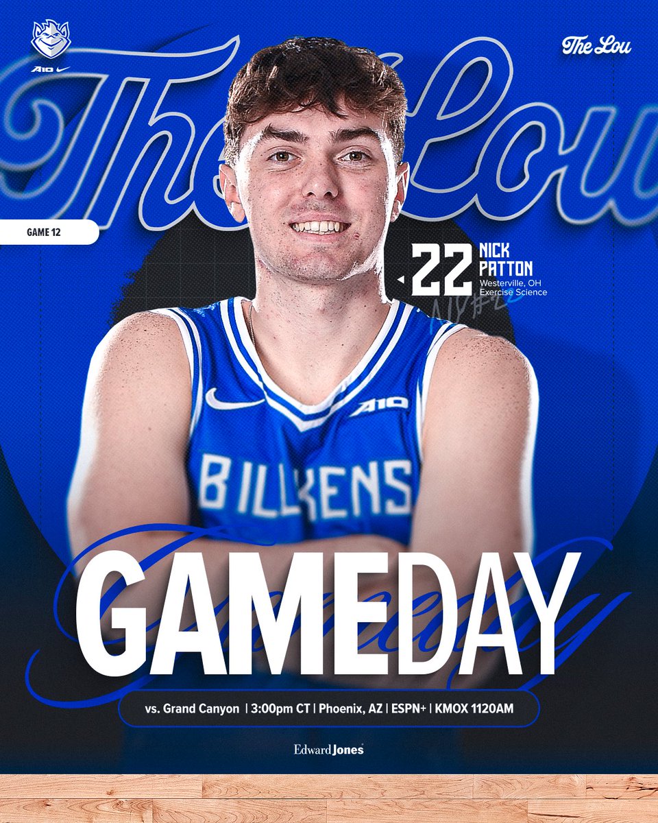 G A M E D A Y !

🆚 <a href="/GCU_MBB/">Grand Canyon Men’s Basketball</a> 
⏰ 3:00PM CT
📍 Phoenix, AZ
📺 ESPN+
🎙️ <a href="/KMOXSports/">KMOX Sports</a> 

#SLUForTheLou