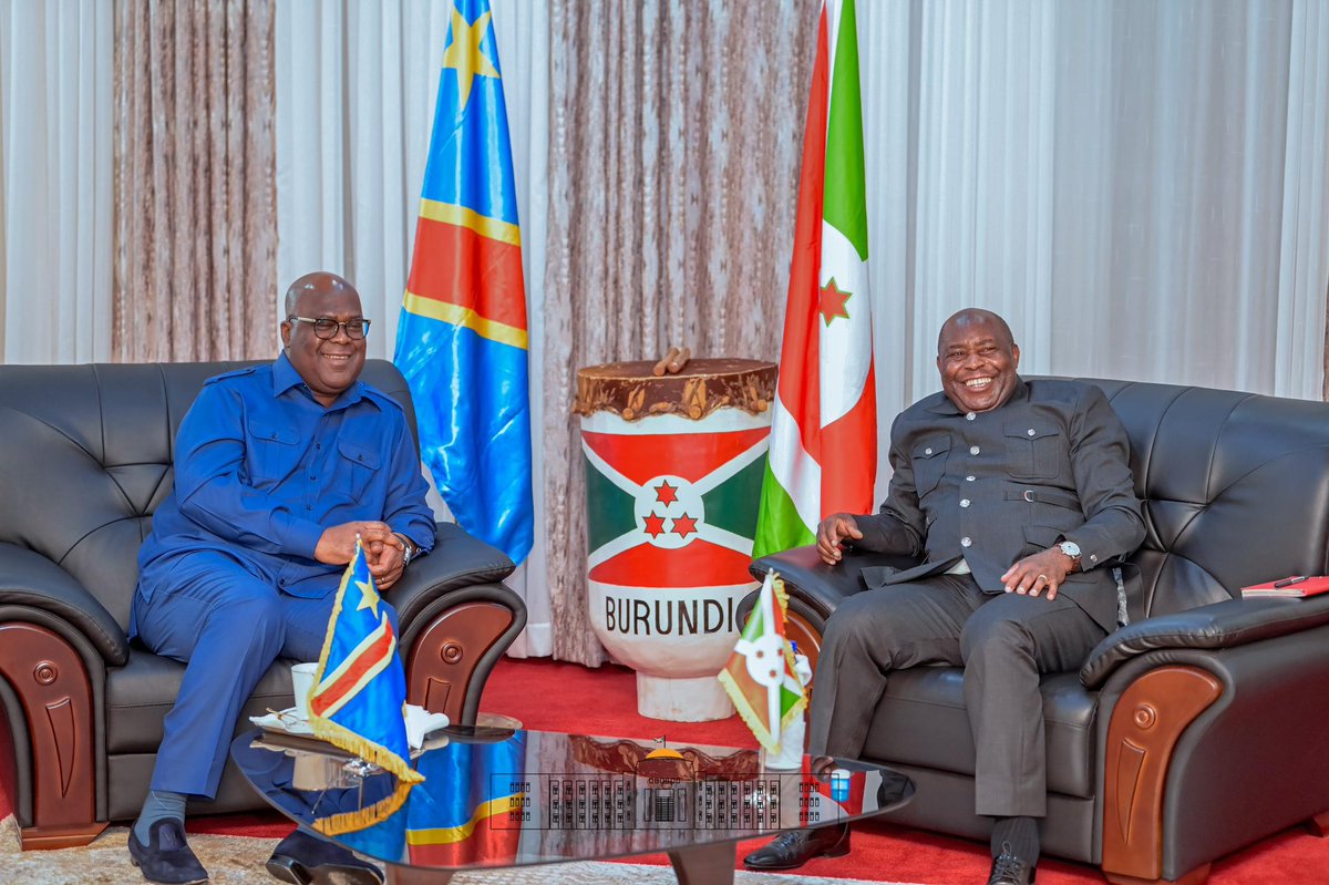 NtareHouse's tweet photo. Renforcement des relations de coopération entre la #RDC et le #Burundi : ce 22/12, une visite d’amitié du Président Félix Tshisekedi à son homologue Président @GeneralNeva marque un nouvel élan de coopération multisectorielle dans le cadre bilatéral et régional entre les 2 pays https://t.co/6DRevEdYlX