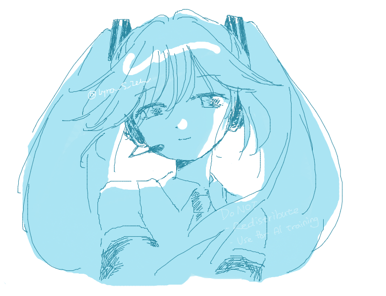初音ミク 「筆圧感知がおかしいと思ったらドライバが入ってなかった インストール待ちの間にかな」|優羽のイラスト