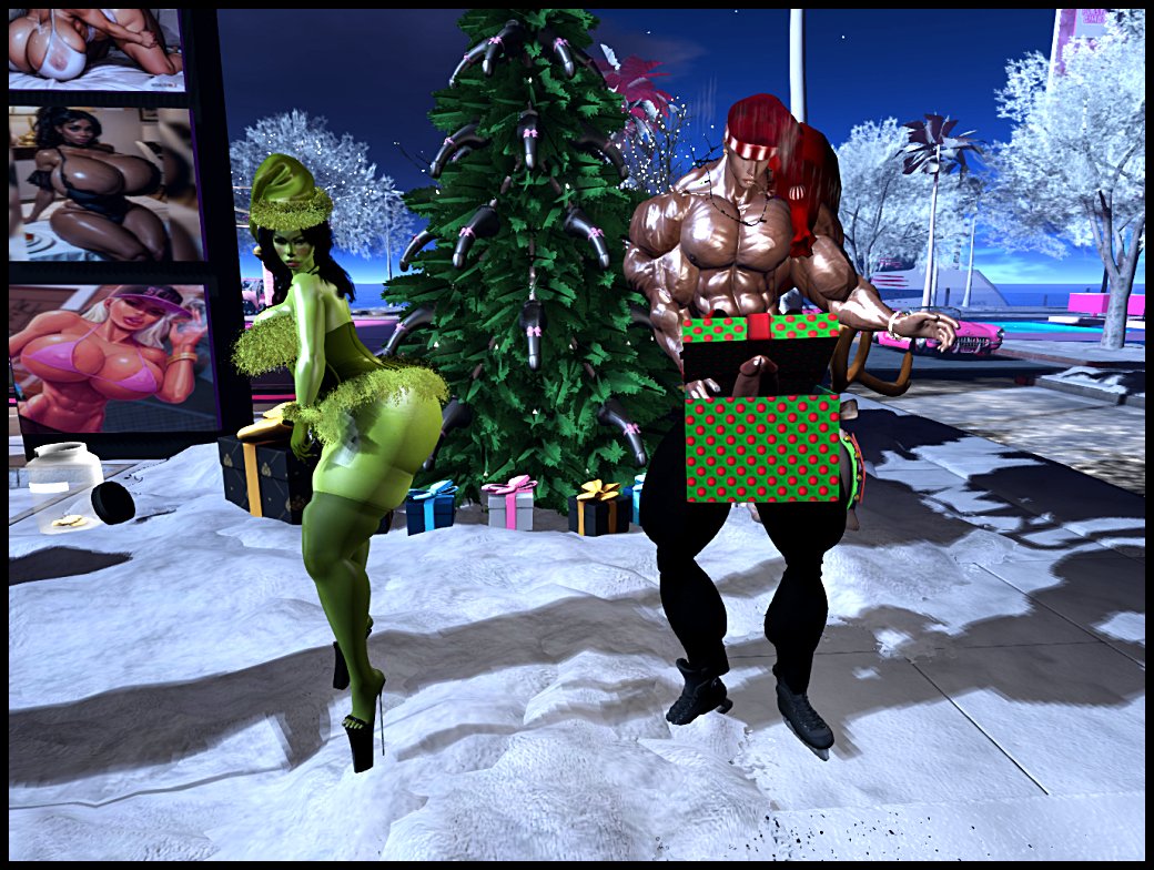 Bad Santa has a present for me the Grinch lol