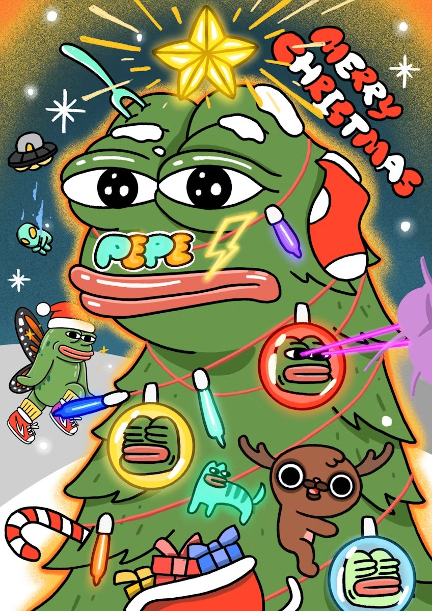 XMASPEPE_SOL's tweet photo. 🐸Get your crypto stocking filled with $XPEPE this Christmas! 🎁 

Whether you're a meme lover or holiday enthusiast, this token has something special for you. 🌟🐸

BZK5XkFXAYUZvWMUAPpwGQ5iukfg9xnGJLZJDdEtCj8D

#XMASPEPE #XMAS #XPEPE #PEPE #SOLANA https://t.co/sliIxrKe27