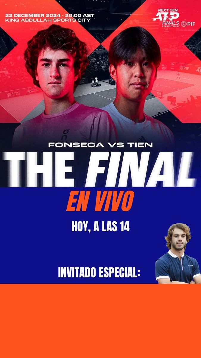 Hoy a las 14 horas prendemos en Playback.tv/soyrecuersson con la final de la Next Gen Finals.
Invitado especial: <a href="/FRoncadelli/">Franco</a>
