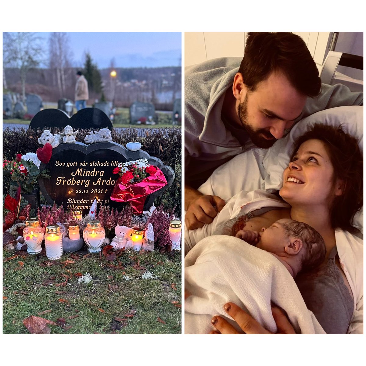 22:e december, har sen 2021 varit sorgens dag. Mitt älskade barnbarn Mindra somnade in bara 4 timmar gammal. Idag har dagen fyllts med mer än sorg, Moas son föddes inatt &amp; nu är den 22:e december inte längre bara sorg. Att det kan vara så många känslor på samma gång❤️❤️❤️
