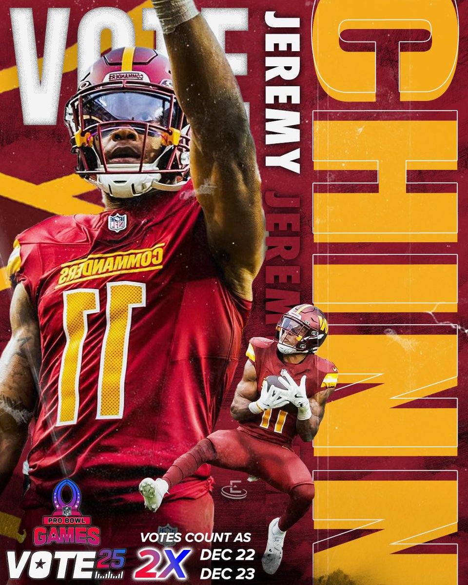 Exclusive Sports Group (@exclusive_sg) on Twitter photo DOUBLE Votes are LIVE! Each RT counts as 2 votes to help send Jeremy Chinn to the Pro Bowl!
<a href="/ChinnJeremy2/">Jeremy Chinn</a> • #ProBowlVote DOUBLE Votes are LIVE! Each RT counts as 2 votes to help send Jeremy Chinn to the Pro Bowl!
<a href="/ChinnJeremy2/">Jeremy Chinn</a> • #ProBowlVote