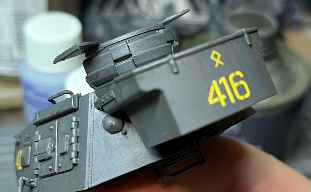 Started the weathering on the turret #FestiveTankChallenge