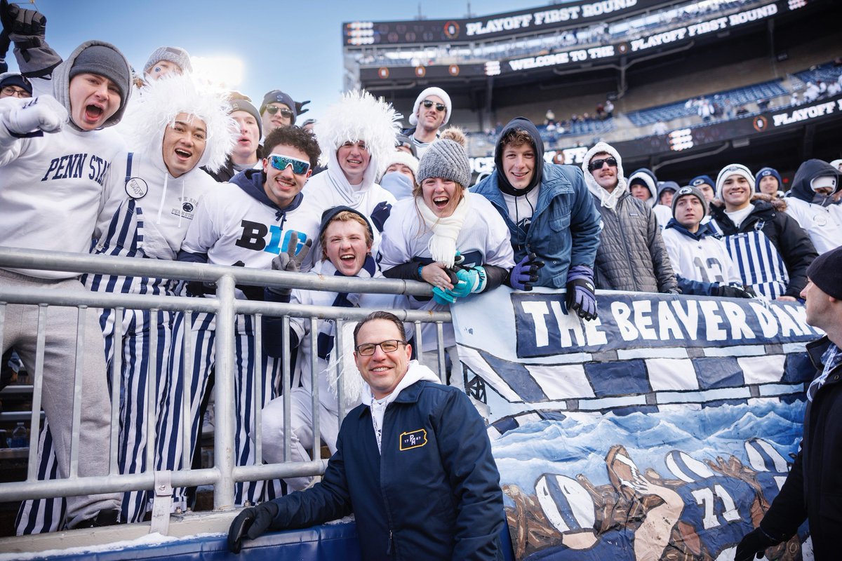 GovernorShapiro's tweet photo. It’s always good to be in Happy Valley — and see the best student section in the country.

#WeAre https://t.co/1yYEWMFOPq