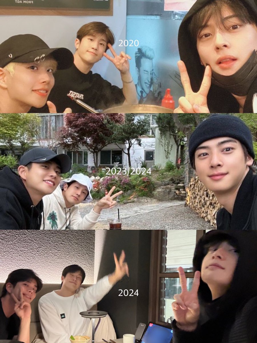 intokmj's tweet photo. astro’s hyung line. 🫶🏻

#엠제이 #진진 #차은우 https://t.co/HlPKDFKvT6