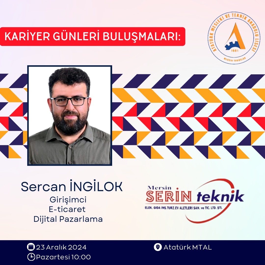 sercaningilok's tweet photo. Mezun olduğum, Mersin Toroslar Atatürk Teknik ve Endüstri Meslek Lisesi'nin kariyer  günleri kapsamında konuşmacı olarak davet edilmenin gururunu yaşıyorum💙. Yarın bilgisayar teknolojisi öğrencileri ile buluşmak için heyecanlanıyorum.🖥️ https://t.co/VcmmTHtOqF