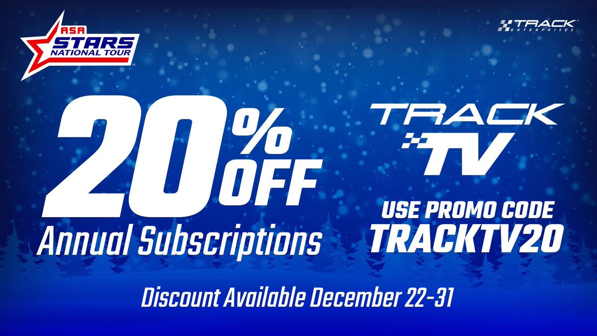 🎄It's the Holiday Year End Sale! 🎄

Enjoy 20% off Track TV Annual Subscriptions when you use promo code TRACKTV20 at the checkout! This sale will run from December 22nd until December 31st!

Subscribe here: tracktv.com/subscribe