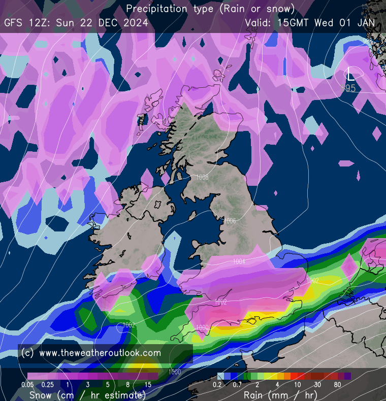TWOweather's tweet image. #HappyNewYear from the GFS 12Z. Ski slopes in the Chilterns preparing to open. 😛theweatheroutlook.com/twodata/gfs.as…