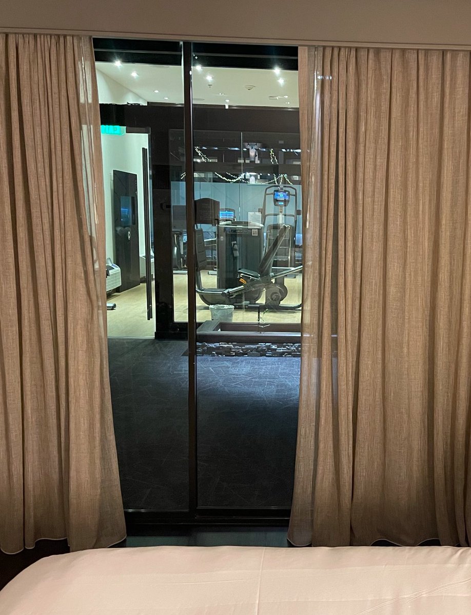 I did 60 nights away in hotels this year.

This is the room view I’ll remember.

Who benefits from the window?

I don’t think it was me.

I spend a lot of time thinking about odd spaces. What’s the story behind this one?