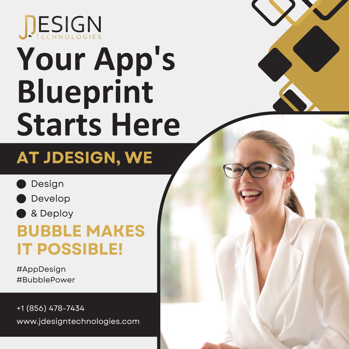jDesignTechn's tweet image. Your App&apos;s Blueprint Starts Here | At jDesign, we design, develop, and deploy. Bubble makes it possible! #AppDesign #BubblePower #bubble #bubble.io #nocode #nocodeagency