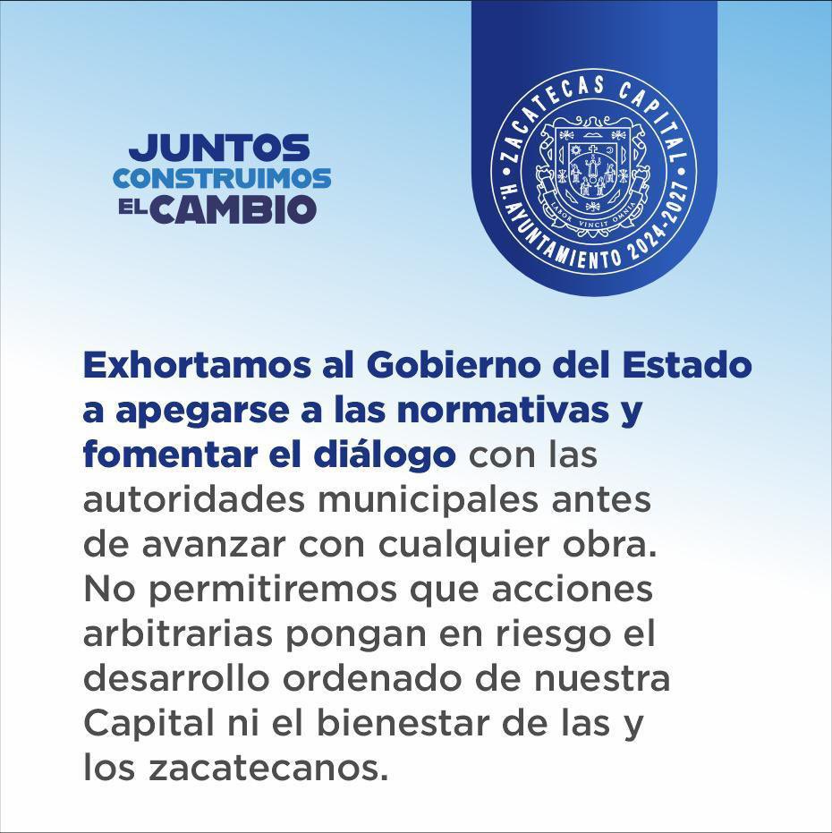Juntos, la sociedad civil y el Ayuntamiento de #Zacatecas (<a href="/AyuntamientoZac/">Ayuntamiento Zac</a>), evitaremos que los caprichos de unos lastimen el patrimonio de todos. ¡Defendamos nuestra ciudad! #NoAlSegundoPiso #JuntosConstruimosElCambio #ZacatecasCapital