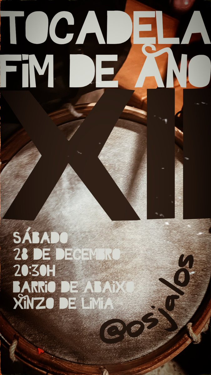 osjalos's tweet photo. Anticipámonos ao remate do ano coa derradeira festinha deste 2024!! Non é piada!! 👉🏿 Sábado, 28 de decembro, 20:30h, Barrio de Abaixo #xinzodelimia #tocadela2024 🤗😅🫣😉 https://t.co/aC9NDzQyPW
