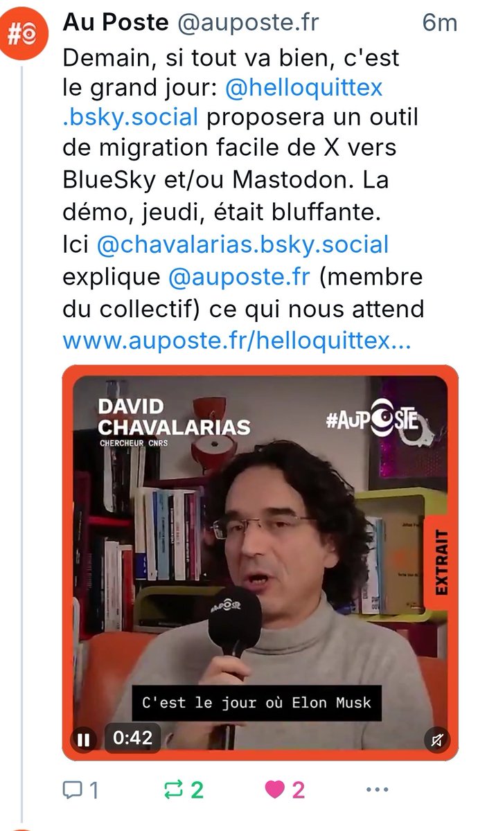 Le 20 janvier, amis, le 20 janvier on se barre en on laisse ce machin aux fachos que vous savez !

bsky.app/profile/aupost…