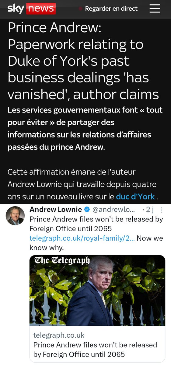JozDire's tweet image. Les affaires du #PrinceAndrew🇬🇧 sont scellées jusqu'en 2065

 Sweatless prince #RandyAndy intime d'Epstein &amp;amp; Maxwell, était des convives de Kadhafi

De quoi revoir l'affaire #NoelDubus (Sarkozy🫶🏼 Epstein), hébergé av. Foch par le tresorier de Kadhafi

x.com/JozDire/status…