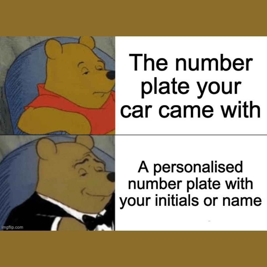 Don’t be a basic Winnie The Pooh, be a tuxedo-wearing legendary bear! 😎

#WinnieThePooh #NumberPlates #PrivateRegistrations #PersonalisedNumberPlates #PersonalisedNumberPlates