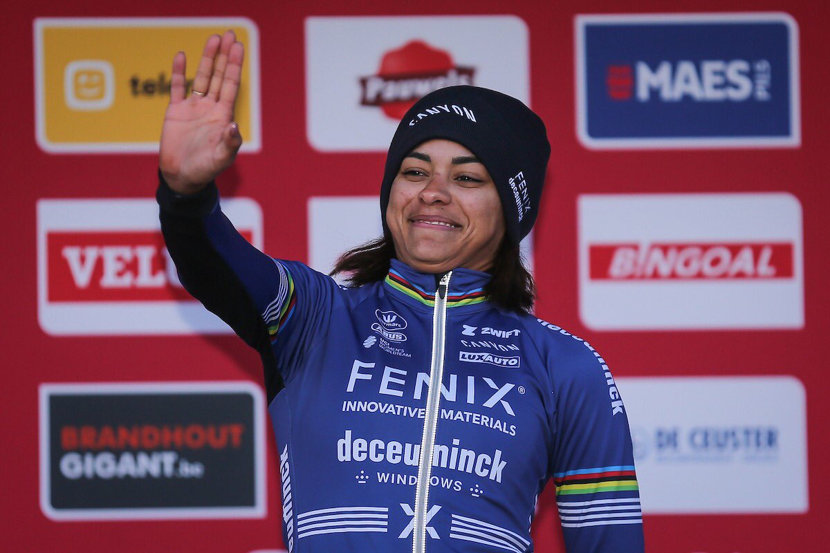 Fenix-Deceuninck Cycling Team (@fenixdeceuninck) on Twitter photo Ceylin Alvarado shone brightly in Zonhoven’s iconic Kuil today!
Just one week after her victory in Namur, Ceylin claimed another <a href="/UCIcyclocrossWC/">UCI Cyclo-cross World Cup</a> -race win.
Puck Pieterse delivered an impressive performance as well, finishing 5th.
📸 @photopressbe
#FenixDeceuninck Ceylin Alvarado shone brightly in Zonhoven’s iconic Kuil today!
Just one week after her victory in Namur, Ceylin claimed another <a href="/UCIcyclocrossWC/">UCI Cyclo-cross World Cup</a> -race win.
Puck Pieterse delivered an impressive performance as well, finishing 5th.
📸 @photopressbe
#FenixDeceuninck