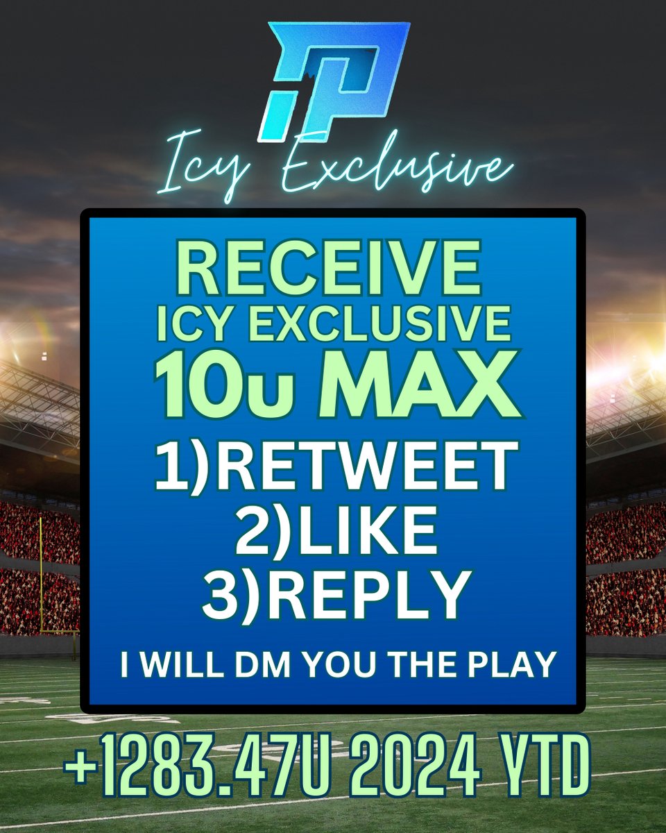 IcySportsPlays's tweet image. 🔨 ❄️ FREE NFL 10U MAX  ❄️ 🔨

COMES WITH A WRITE UP 🔥🔥🔥

RT/LIKE + REPLY AND I'LL DM YOU‼️ 

MUST BE FOLLOWING✅
@IcySportsPlays