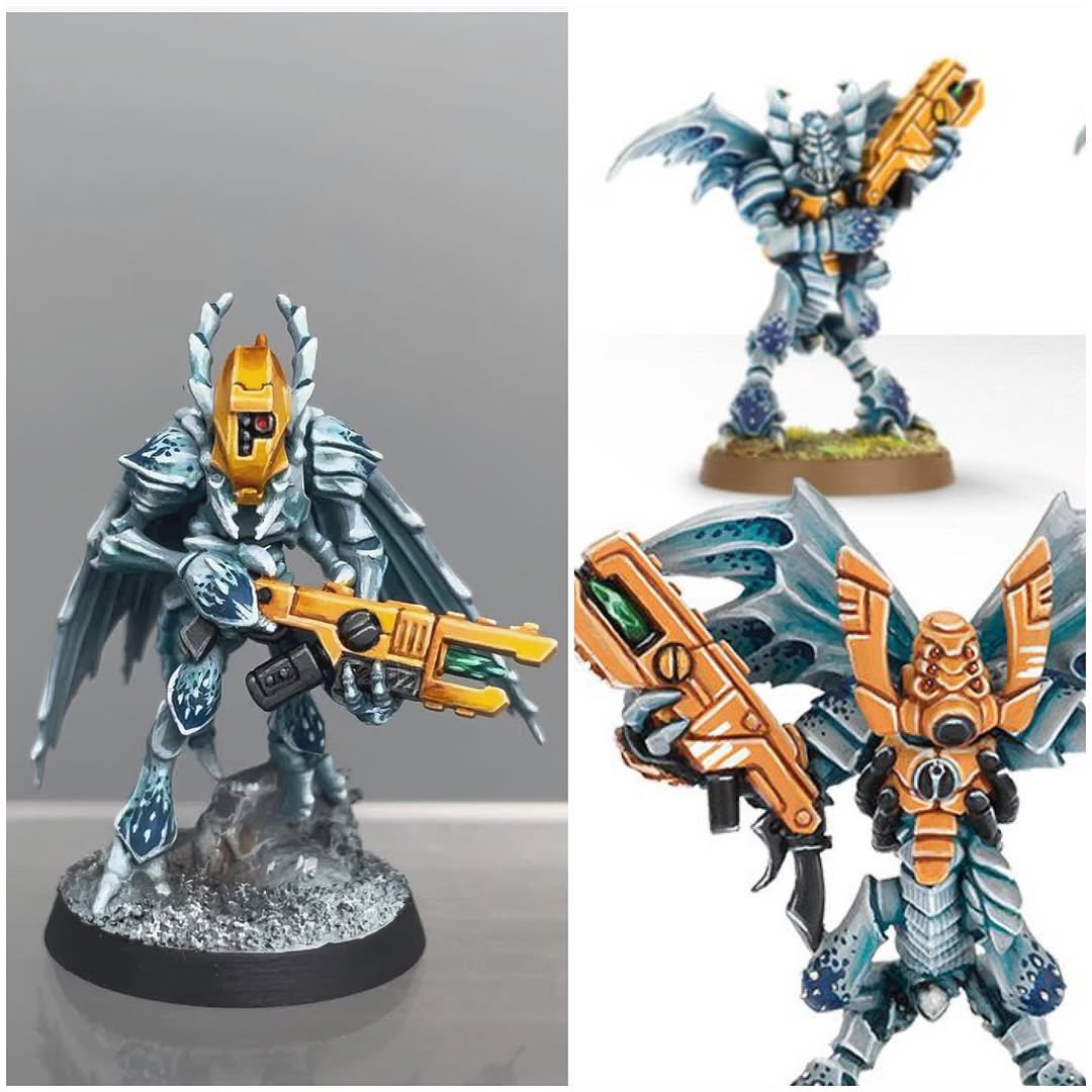 Tried a classic color scheme on my Vespid Killteam leader, quite a « trust the process » challenge here 😅 what do you think? :) cheers!
#PaintingWarhammer #WarhammerCommunity