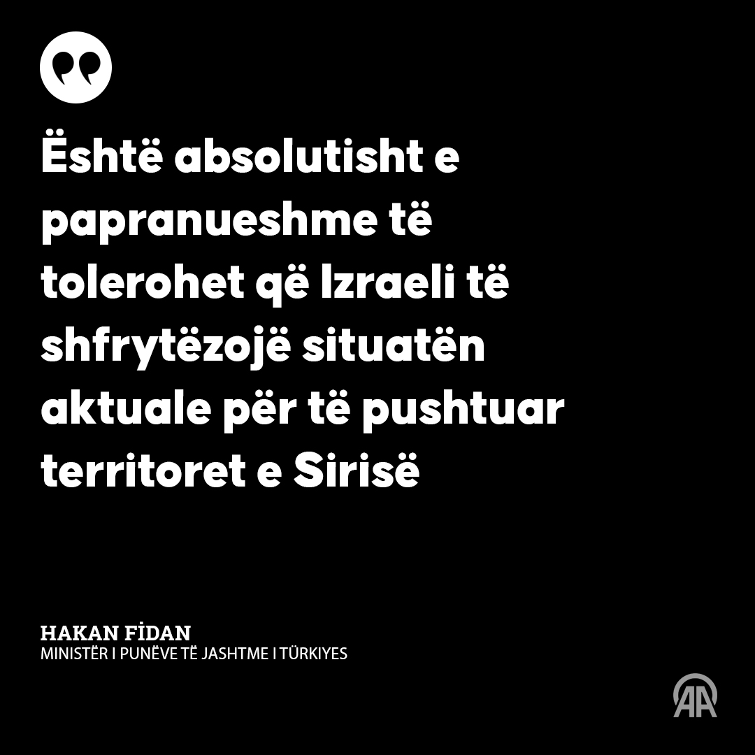 Fidan në Damask: Integriteti territorial i Sirisë i panegociueshëm, nuk ka vend për grupit terrorist PKK/YPG në vend v.aa.com.tr/3431722