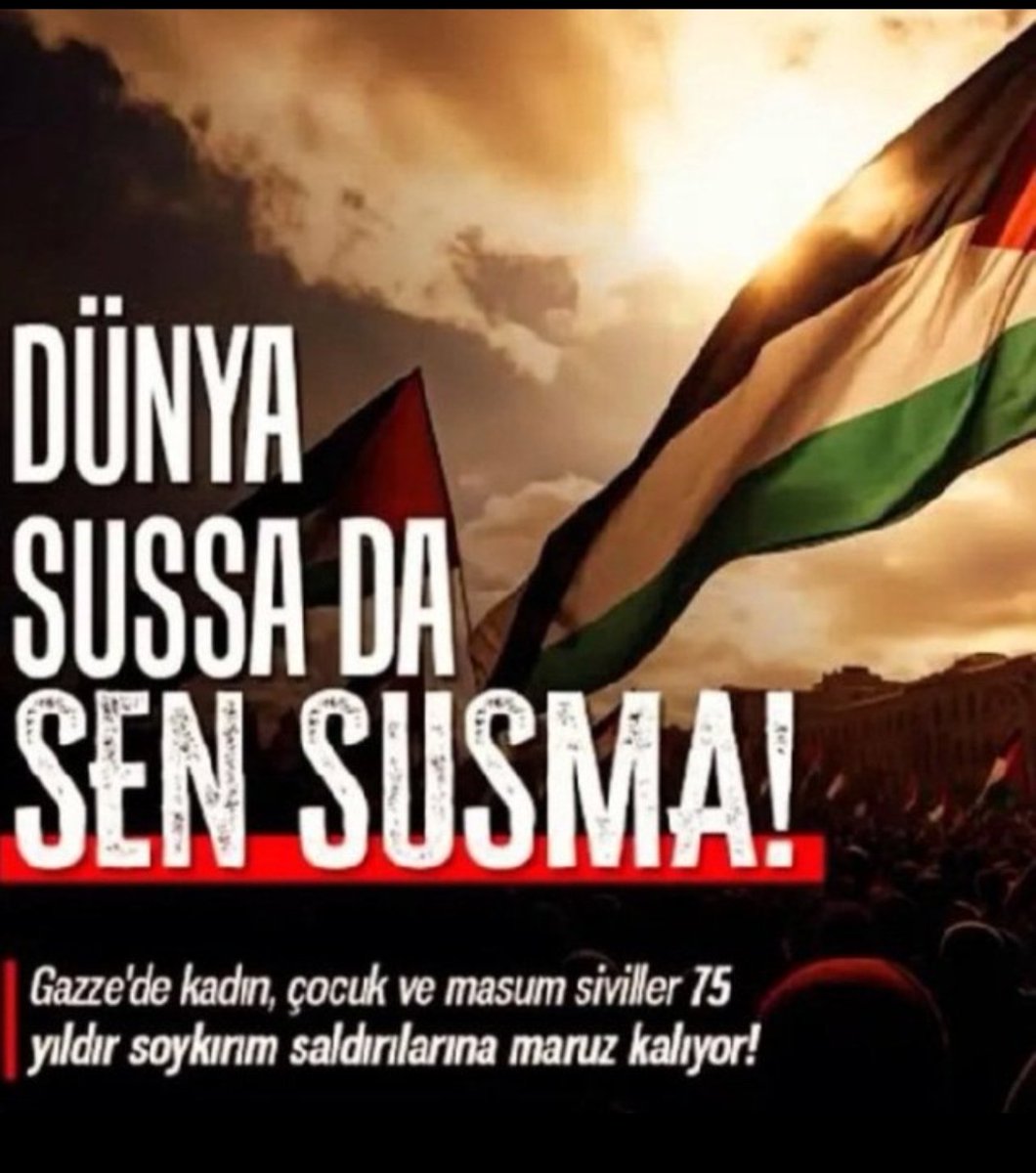 Konuşup dursun millet 
Yerle bir oldu ümmet 

#SednayaDeğilGazze