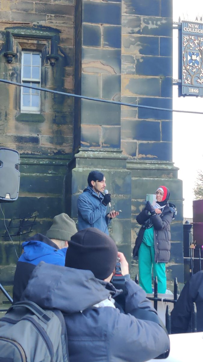 sfi_uk's tweet photo. SFI UK’s Edinburgh Subcommittee addressed the march in solidarity with Palestine organised by the Edinburgh Gaza Genocide Emergency Committee. It was addressed on behalf of the organisation by Comrade Abhinav, a member of the SFI Edinburgh Subcommittee. https://t.co/ePBc6GxCk0