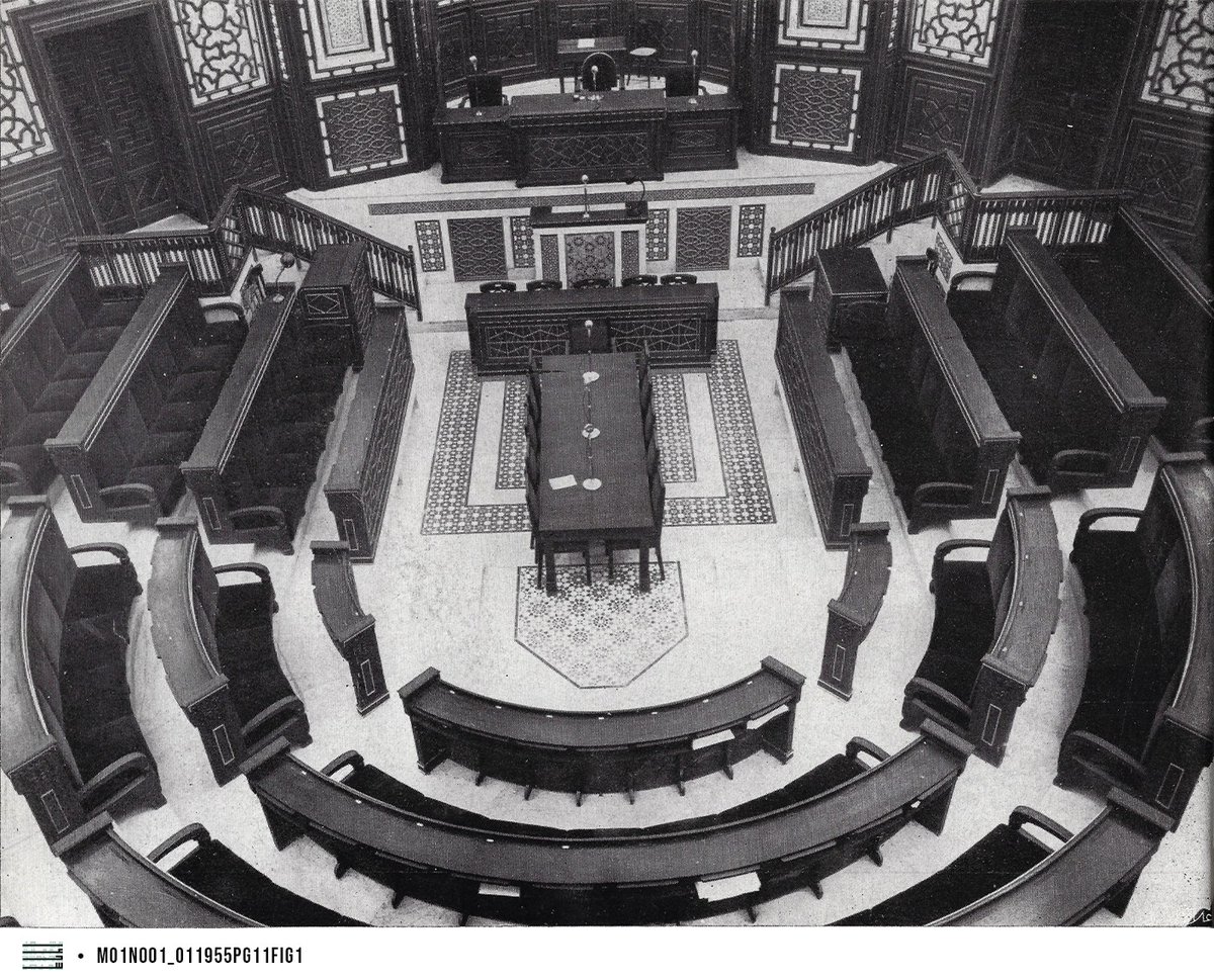 AMASyria's tweet photo. The building exemplifies an interpretation of “Modern Arab architecture” implemented in many other projects by the Ministry of Public Works from that time, characterized by borrowing ornamental and functional elements from traditional architecture and iterating on them. https://t.co/F3SGqESbMF